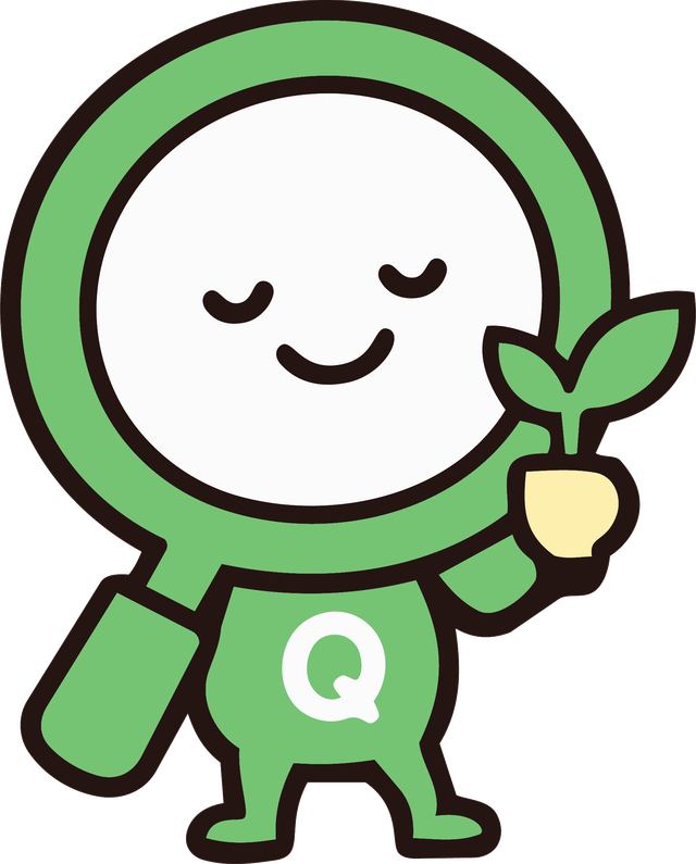 穏やかな表情の緑のQちゃん